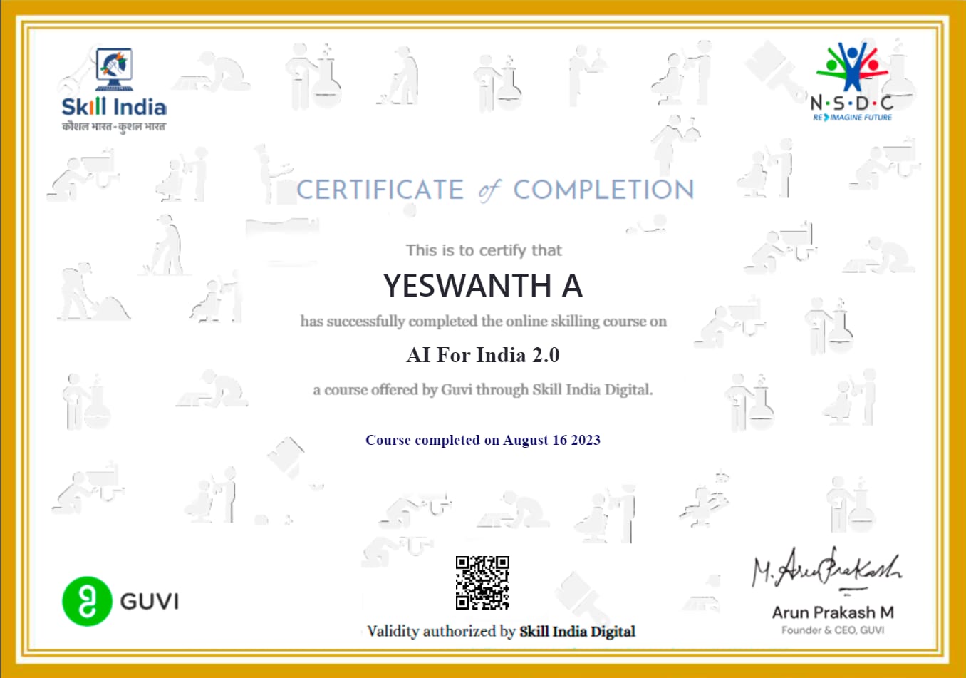 Skill India Certified
